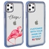 Personalized Tropical Case for iPhone 11 Pro – Clear – Fancy Flamingo
