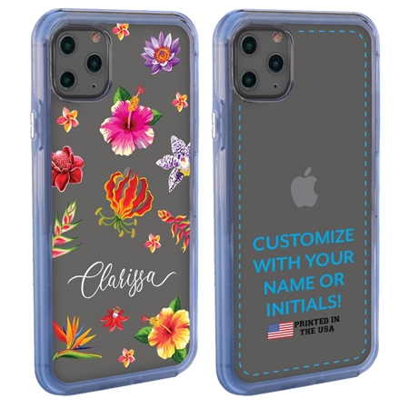 Personalized Tropical Case for iPhone 11 Pro – Clear – Paradise Petals
