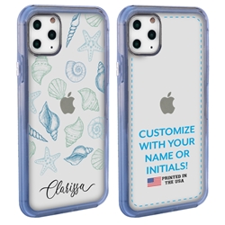 
Personalized Tropical Case for iPhone 11 Pro – Clear – Seashell Collage
