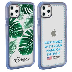 
Personalized Tropical Case for iPhone 11 Pro – Clear – Tropical Leaves