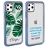 Personalized Tropical Case for iPhone 11 Pro – Clear – Tropical Leaves
