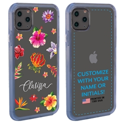 
Personalized Tropical Case for iPhone 11 Pro Max – Clear – Paradise Petals