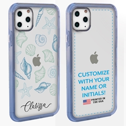 
Personalized Tropical Case for iPhone 11 Pro Max – Clear – Seashell Collage