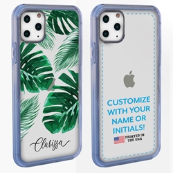 
Personalized Tropical Case for iPhone 11 Pro Max – Clear – Tropical Leaves