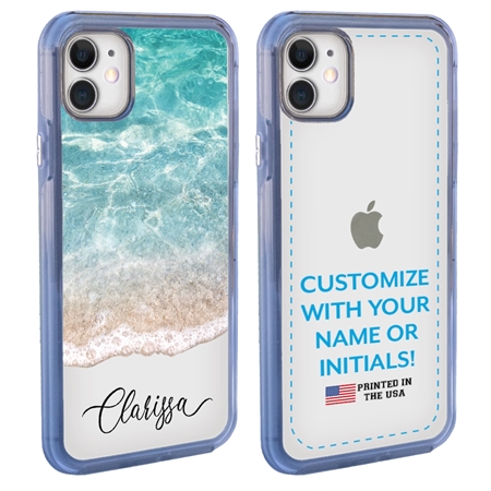 Personalized Tropical Case for iPhone 12 Mini – Clear – Ocean Front
