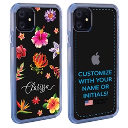 
Personalized Tropical Case for iPhone 12 Mini – Clear – Paradise Petals