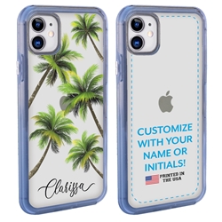 
Personalized Tropical Case for iPhone 12 / 12 Pro – Clear – Palm Tree Party