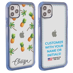 
Personalized Tropical Case for iPhone 12 Pro Max – Clear – Palms and Pineapples
