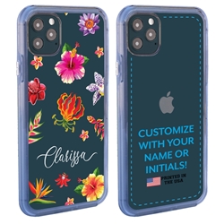 
Personalized Tropical Case for iPhone 12 Pro Max – Clear – Paradise Petals