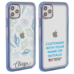 
Personalized Tropical Case for iPhone 12 Pro Max – Clear – Seashell Collage