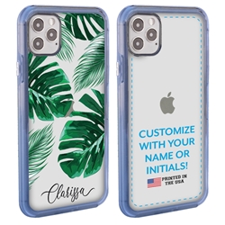 
Personalized Tropical Case for iPhone 12 Pro Max – Clear – Tropical Leaves