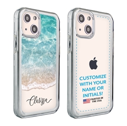 
Personalized Tropical Case for iPhone 13 Mini – Clear – Ocean Front