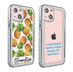 
Personalized Tropical Case for iPhone 13 Mini – Clear – Pineapples