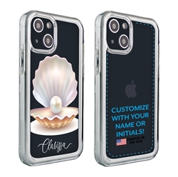 
Personalized Tropical Case for iPhone 13 Mini – Clear – Pretty Pearl