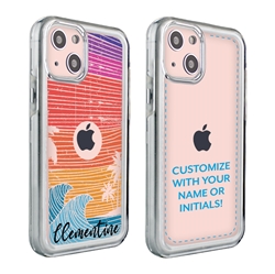 
Personalized Tropical Case for iPhone 13 – Clear – Island Retro