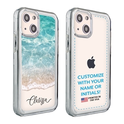 
Personalized Tropical Case for iPhone 13 – Clear – Ocean Front