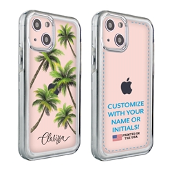 
Personalized Tropical Case for iPhone 13 – Clear – Palm Tree Party
