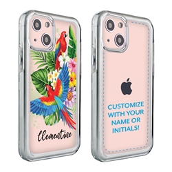 
Personalized Tropical Case for iPhone 13 – Clear – Parrot Paradise