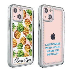 
Personalized Tropical Case for iPhone 13 – Clear – Pineapples