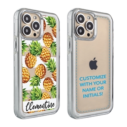 
Personalized Tropical Case for iPhone 13 Pro – Clear – Pineapples