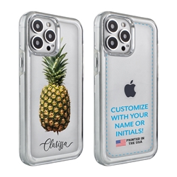 
Personalized Tropical Case for iPhone 13 Pro Max – Clear – Classic Pineapple