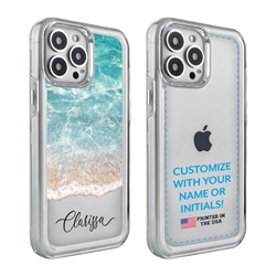 
Personalized Tropical Case for iPhone 13 Pro Max – Clear – Ocean Front