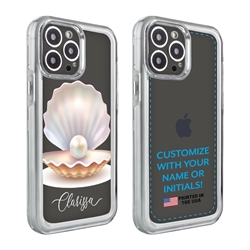 
Personalized Tropical Case for iPhone 13 Pro Max – Clear – Pretty Pearl