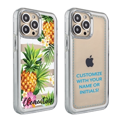 
Personalized Tropical Case for iPhone 13 Pro Max – Clear – Pretty Pineapples