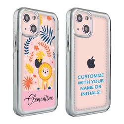 
Personalized Cute Animal Case for iPhone 13 - Clear - Garden Lion