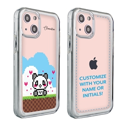 
Personalized Cute Animal Case for iPhone 13 - Clear - Pixelated Panda