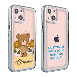 
Personalized Cute Animal Case for iPhone 13 - Clear - Sassy Teddy Bear