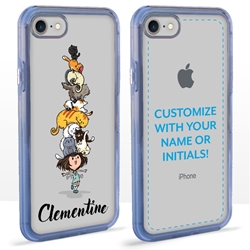 
Personalized Cat Case for iPhone 7/8/SE – Clear – Happy Cat Stack