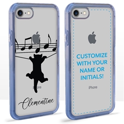 
Personalized Cat Case for iPhone 7/8/SE – Clear – Musical Kitty