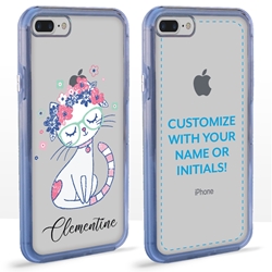 
Personalized Cat Case for iPhone 7/8 Plus – Clear – Pretty Flower Cat