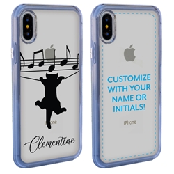 
Personalized Cat Case for iPhone X/Xs – Clear – Musical Kitty