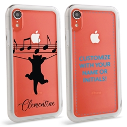 
Personalized Cat Case for iPhone XR – Clear – Musical Kitty