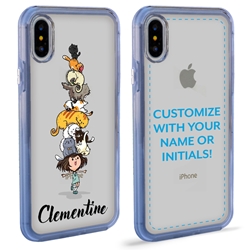
Personalized Cat Case for iPhone Xs Max – Clear – Happy Cat Stack