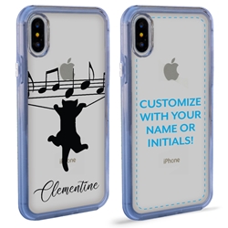 
Personalized Cat Case for iPhone Xs Max – Clear – Musical Kitty