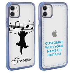 
Personalized Cat Case for iPhone 11 – Clear – Musical Kitty