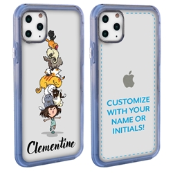 
Personalized Cat Case for iPhone 11 Pro – Clear – Happy Cat Stack