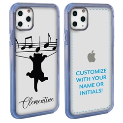 
Personalized Cat Case for iPhone 11 Pro – Clear – Musical Kitty
