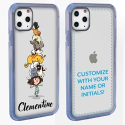
Personalized Cat Case for iPhone 11 Pro Max – Clear – Happy Cat Stack