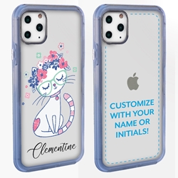 
Personalized Cat Case for iPhone 11 Pro Max – Clear – Pretty Flower Cat