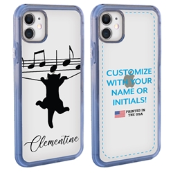 
Personalized Cat Case for iPhone 12 Mini – Clear – Musical Kitty