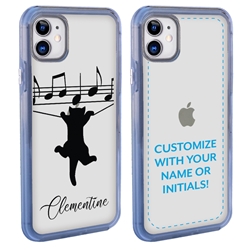 
Personalized Cat Case for iPhone 12 / 12 Pro – Clear – Musical Kitty