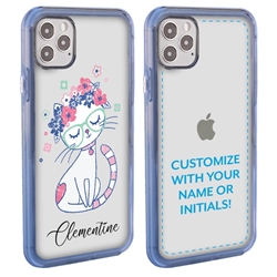 
Personalized Cat Case for iPhone 12 Pro Max – Clear – Pretty Flower Cat