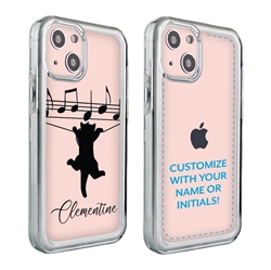 
Personalized Cat Case for iPhone 13 Mini – Clear – Musical Kitty