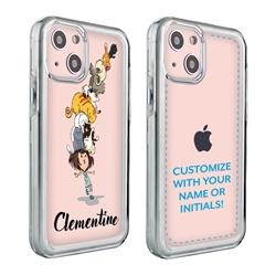 
Personalized Cat Case for iPhone 13 – Clear – Happy Cat Stack