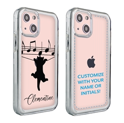 
Personalized Cat Case for iPhone 13 – Clear – Musical Kitty