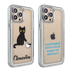 
Personalized Cat Case for iPhone 13 Pro Max – Clear – Cat Spill
